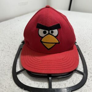 Angry Birds Adult Snapback Flat Brim Baseball Cap Red Bird App Game Rovio 2013